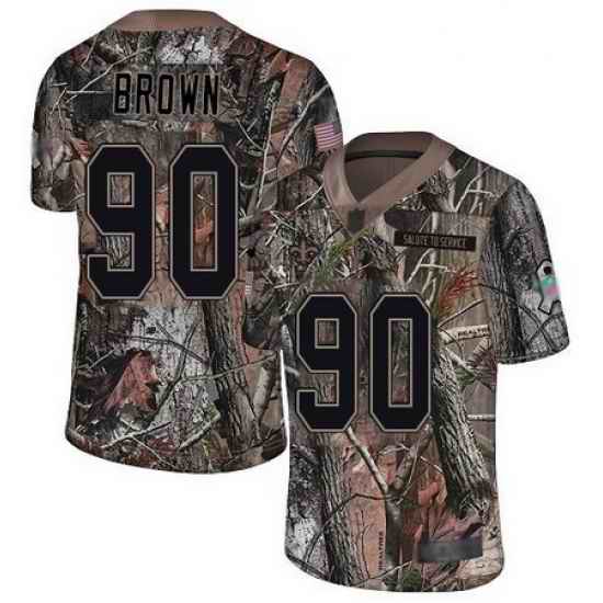 Saints 90 Malcom Brown Camo Youth Stitched Football Limited Rush Realtree Jersey